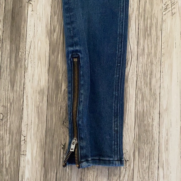 RAG & BONE Denim Skinny Jeans Zip Detail in color Mercer Sz 25 $298 - Picture 5 of 12